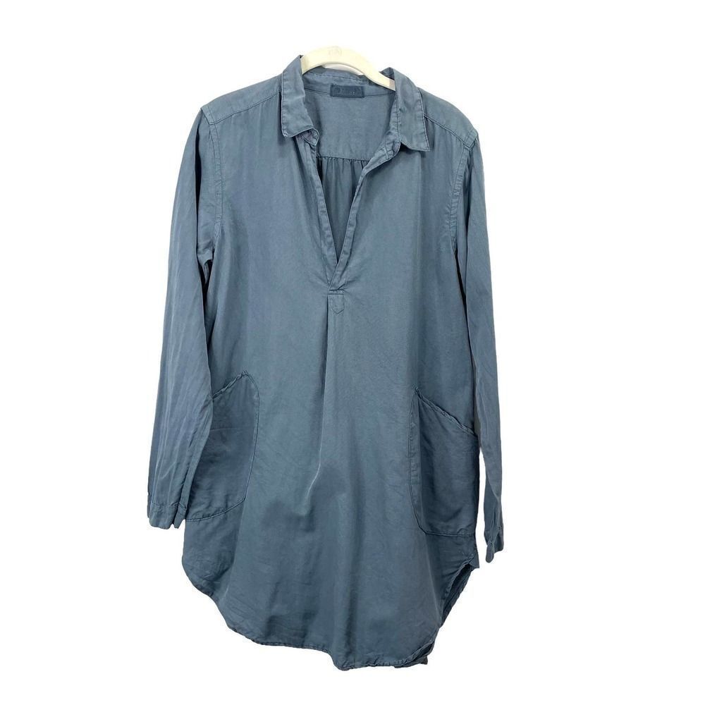 CP Shades Teton Tunic Top Sz S cotton silk Pockets V Neck style 798